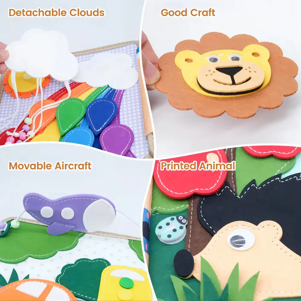 LIBRO DE TELA FIELTRO CON ACTIVIDADES PARA NIÑOS - Imagen 6