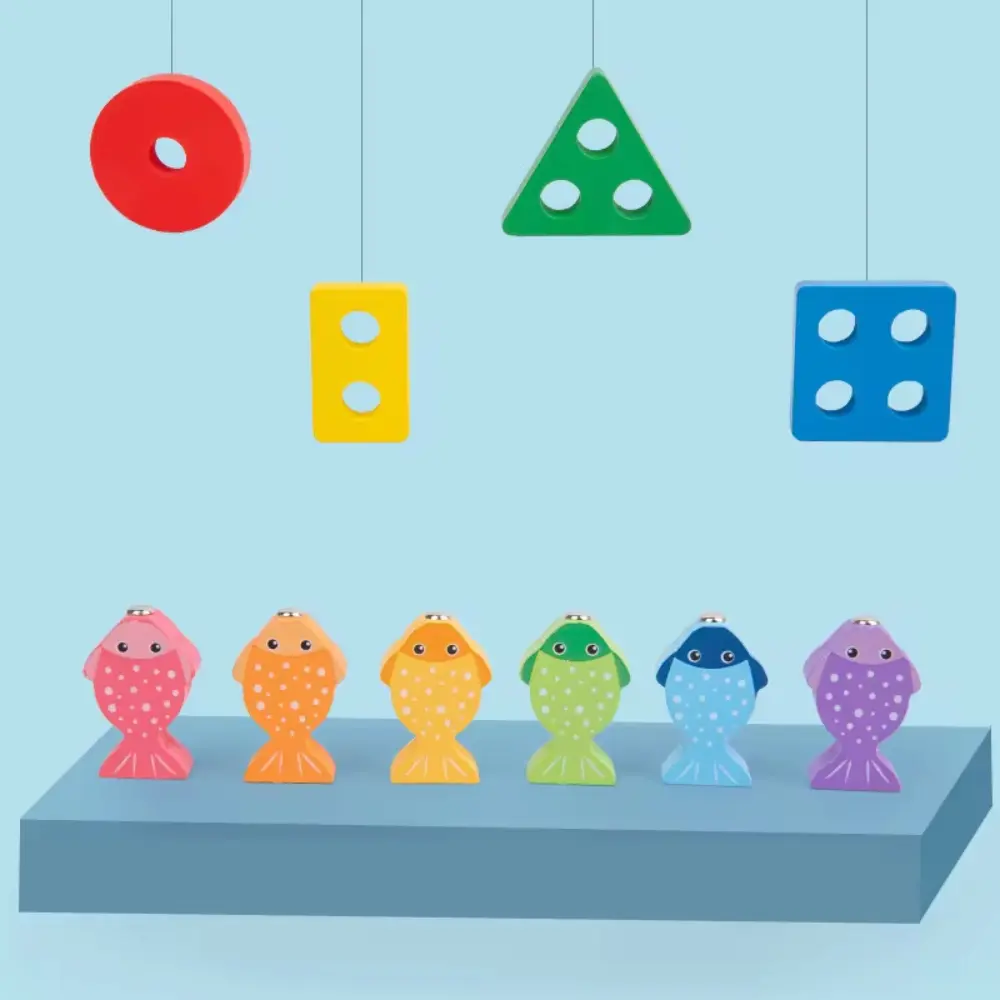 JUEGO EDUCATIVO PLANTADO Y PESCA DE MADERA PARA NIÑOS - Imagen 7