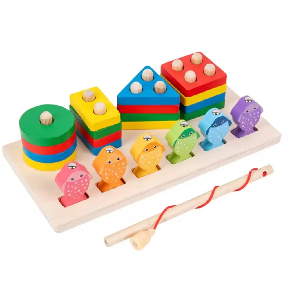 JUEGO EDUCATIVO PLANTADO Y PESCA DE MADERA PARA NIÑOS - Imagen 5